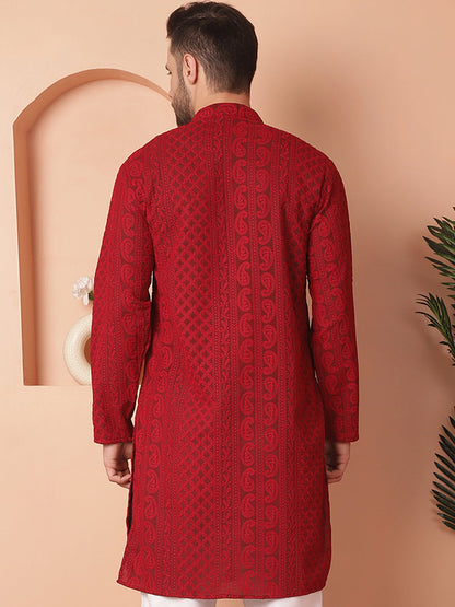 Men'S Chikankari Embroidered Kurtas