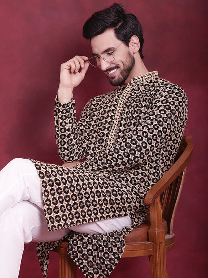 Men'S Sequins Embroidered Kurtas
