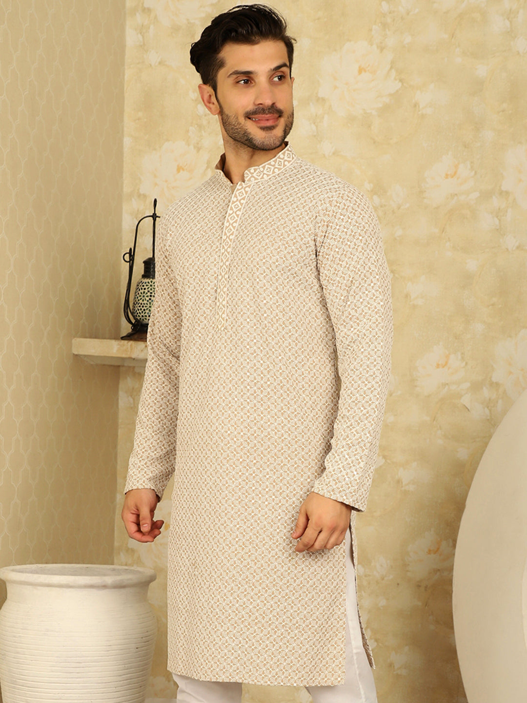 Sequin Embroidered Pure Cotton Kurtas