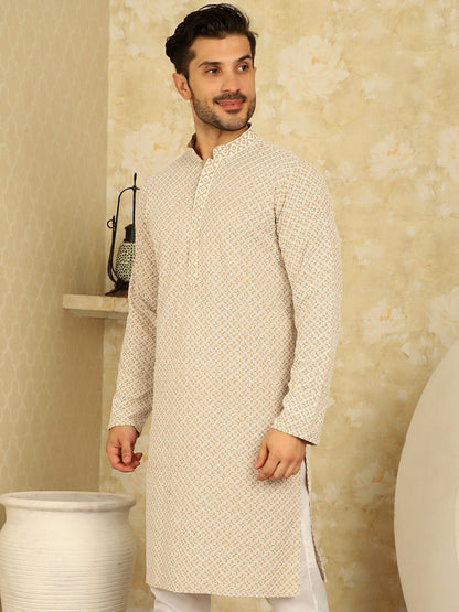 Sequin Embroidered Pure Cotton Kurtas