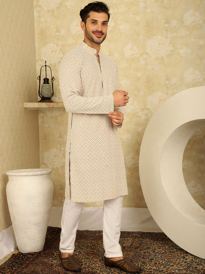 Sequin Embroidered Pure Cotton Kurtas