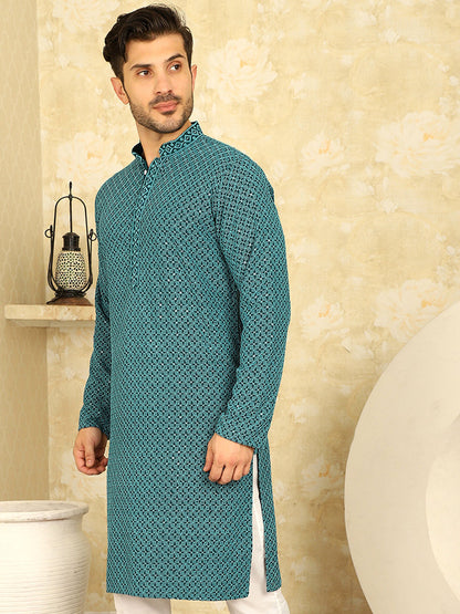 Sequin Embroidered Pure Cotton Kurtas