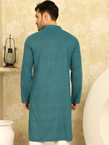 Sequin Embroidered Pure Cotton Kurtas
