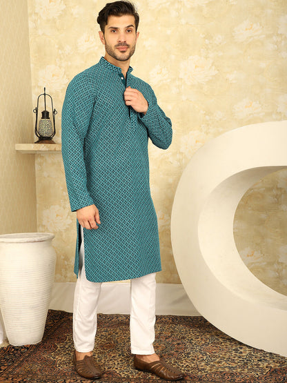 Sequin Embroidered Pure Cotton Kurtas