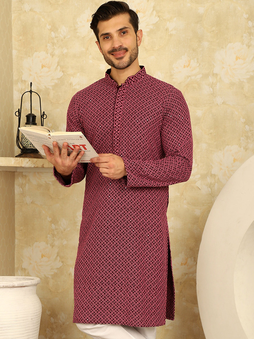 Sequin Embroidered Pure Cotton Kurtas