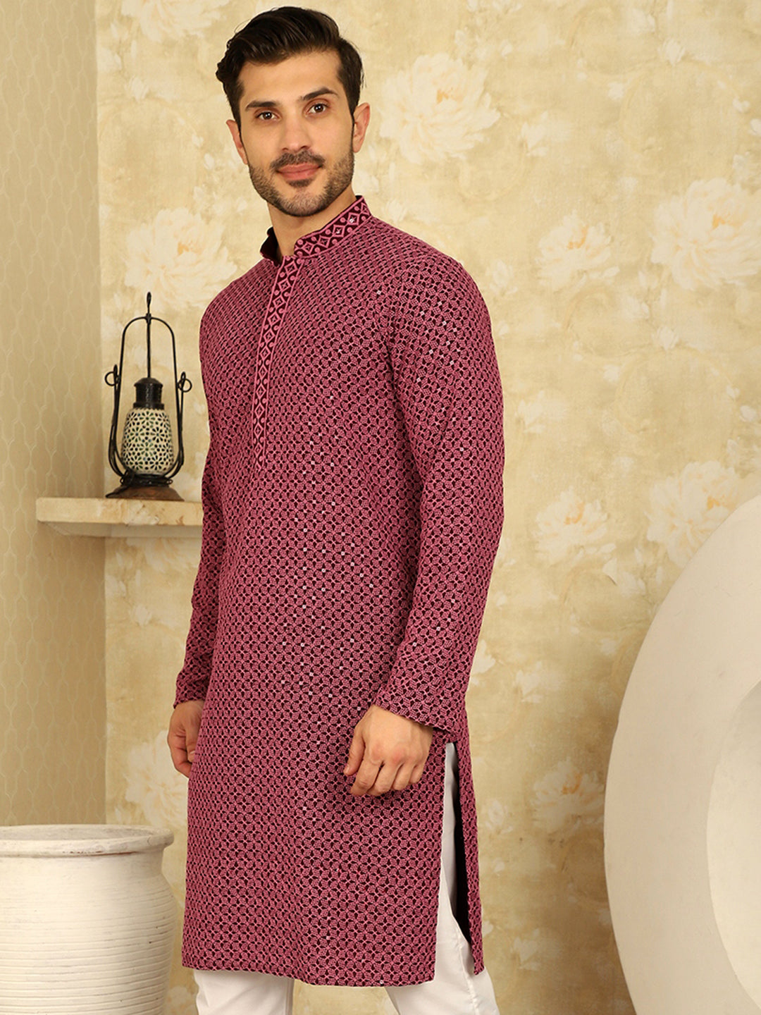 Sequin Embroidered Pure Cotton Kurtas