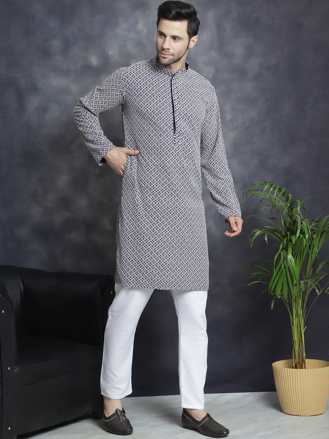 Sequin Embroidered Pure Cotton Kurtas
