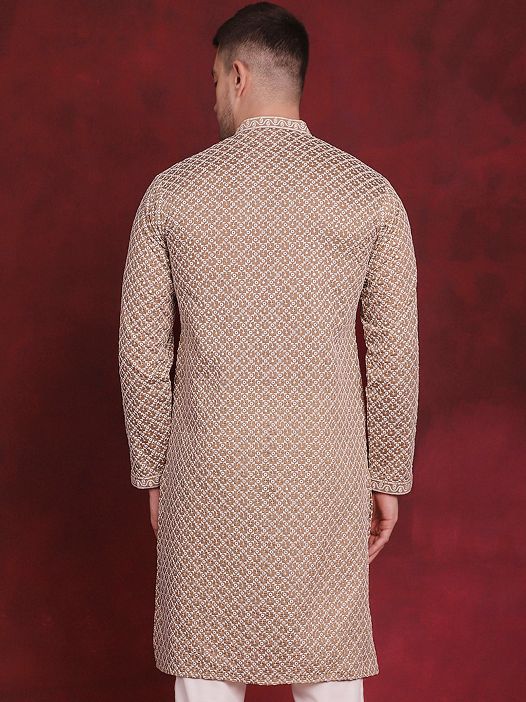 Sequin Chikankari Front Open Kurtas