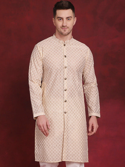 Sequin Chikankari Front Open Kurtas
