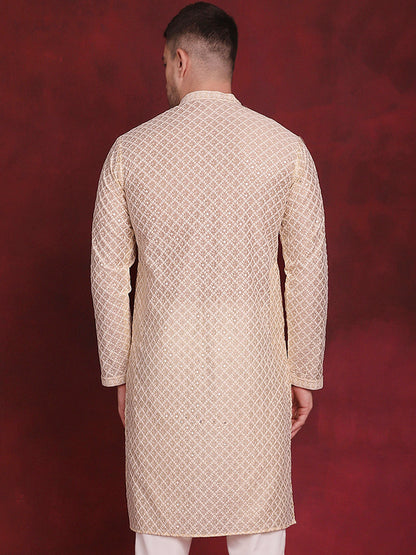 Sequin Chikankari Front Open Kurtas