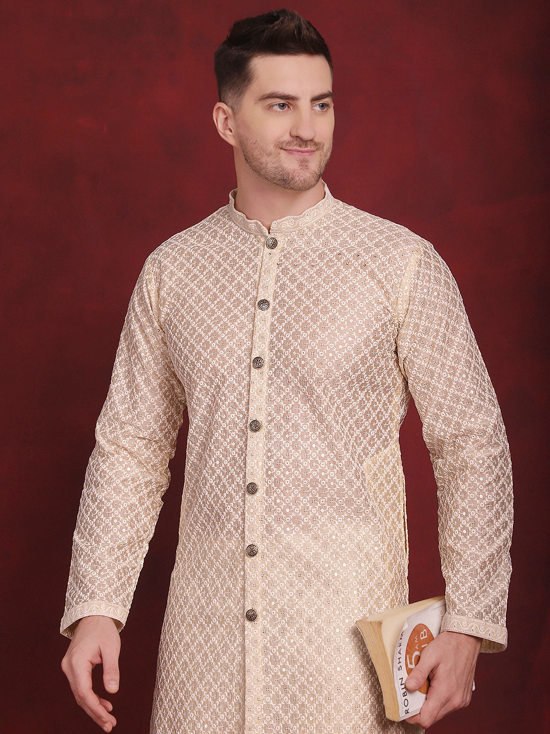 Sequin Chikankari Front Open Kurtas