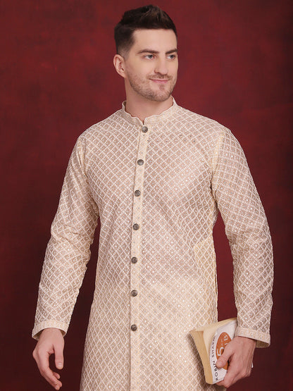 Sequin Chikankari Front Open Kurtas