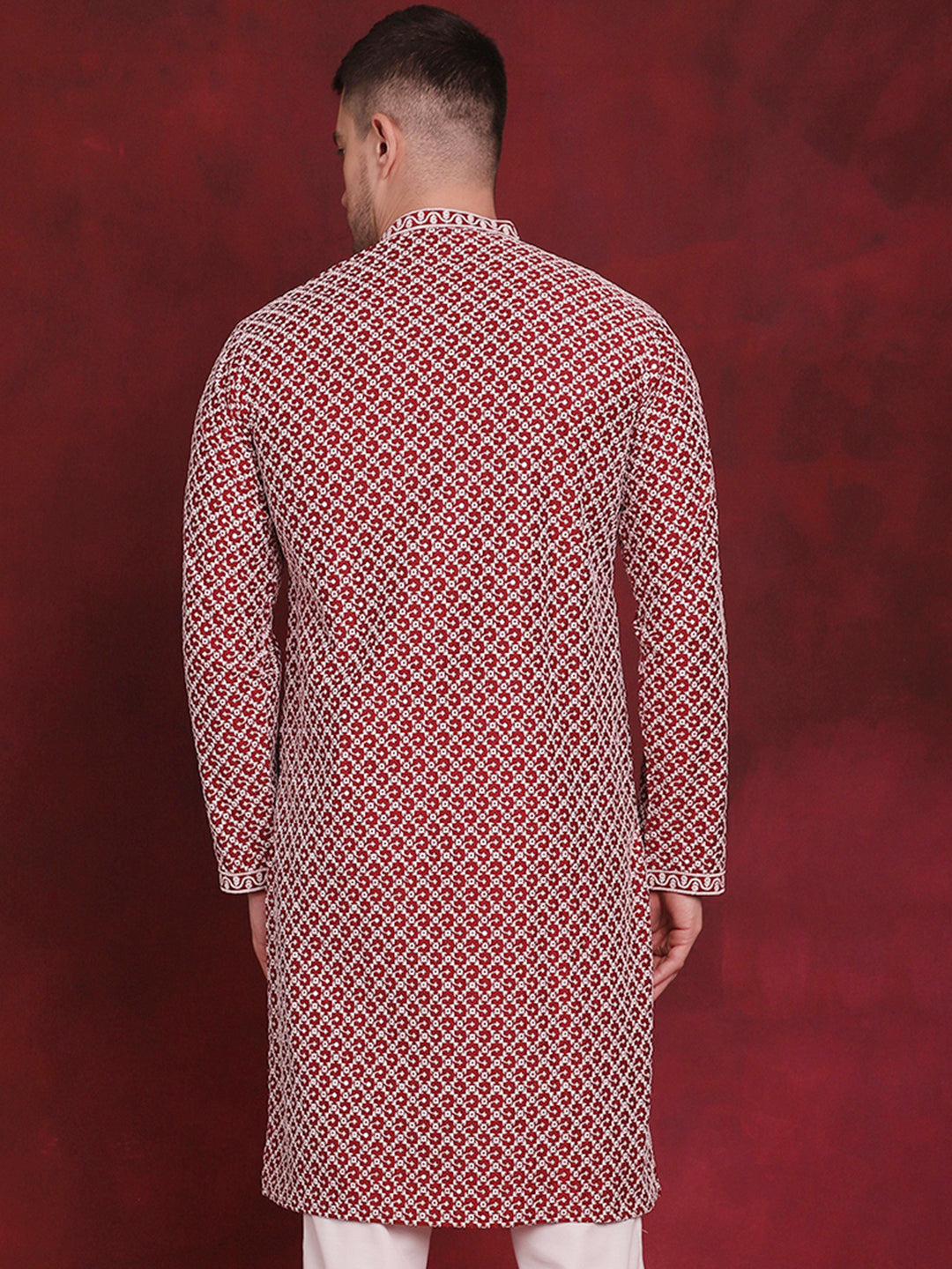Sequin Chikankari Front Open Kurtas