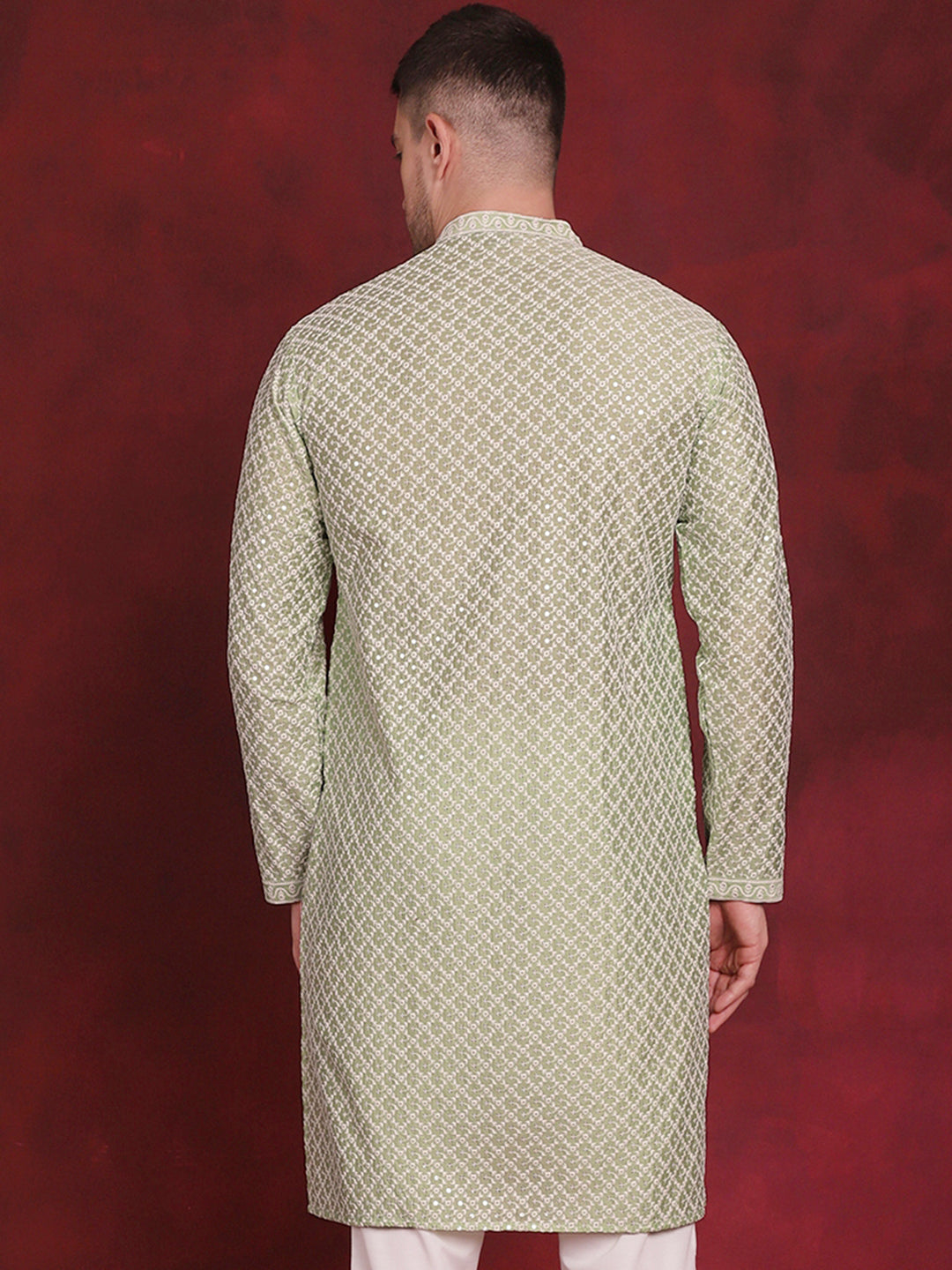 Sequin Chikankari Front Open Kurtas