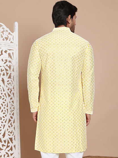 Sequin Chikankari Front Open Kurtas