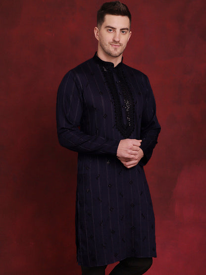 Sequins Embroidered Kurtas For Men