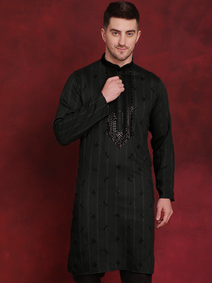Sequins Embroidered Kurtas For Men