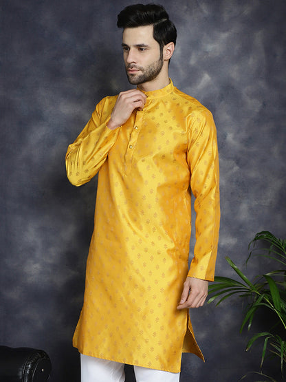 Woven Design Silk Blend Kurtas