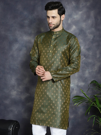 Woven Design Silk Blend Kurtas