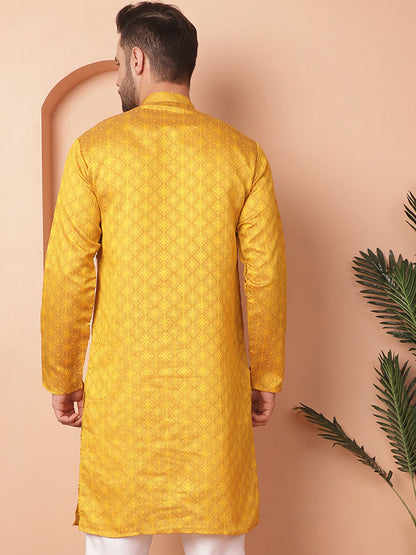 Woven Design Silk Blend Kurtas