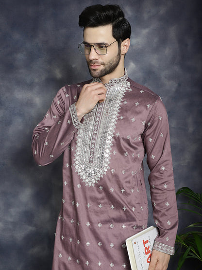 Men'S Sequins Embroidered Kurtas