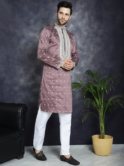 Men'S Sequins Embroidered Kurtas
