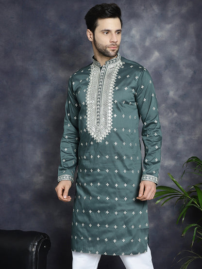 Men'S Sequins Embroidered Kurtas