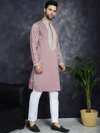 Men'S Chikankari Embroidered Kurtas