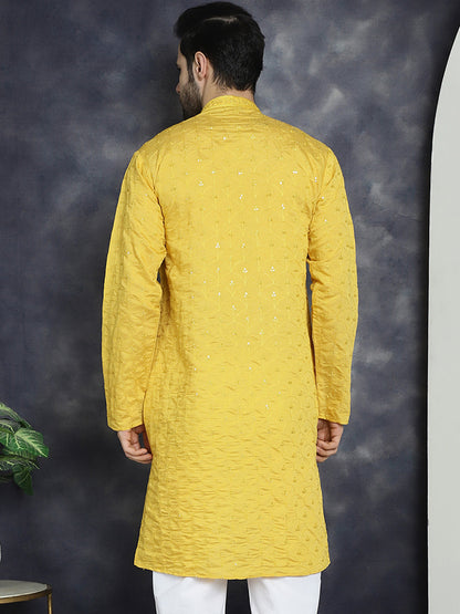 Men'S Sequins Embroidered Kurtas