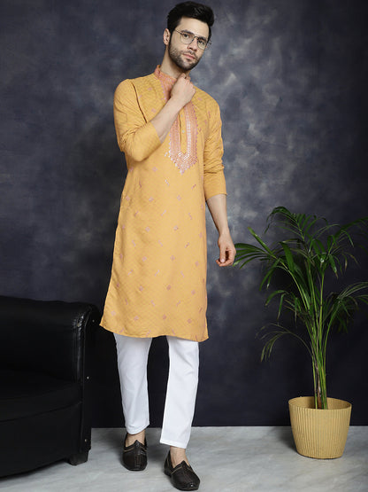Men'S Sequins Embroidered Kurtas
