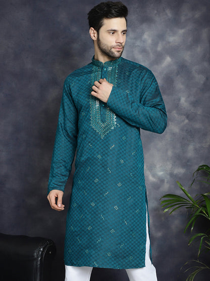 Men'S Sequins Embroidered Kurtas