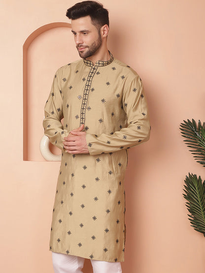 Men'S Collar Chikankari Embroidered Kurtas
