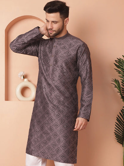 Men'S Chikankari And Sequence Kurtas