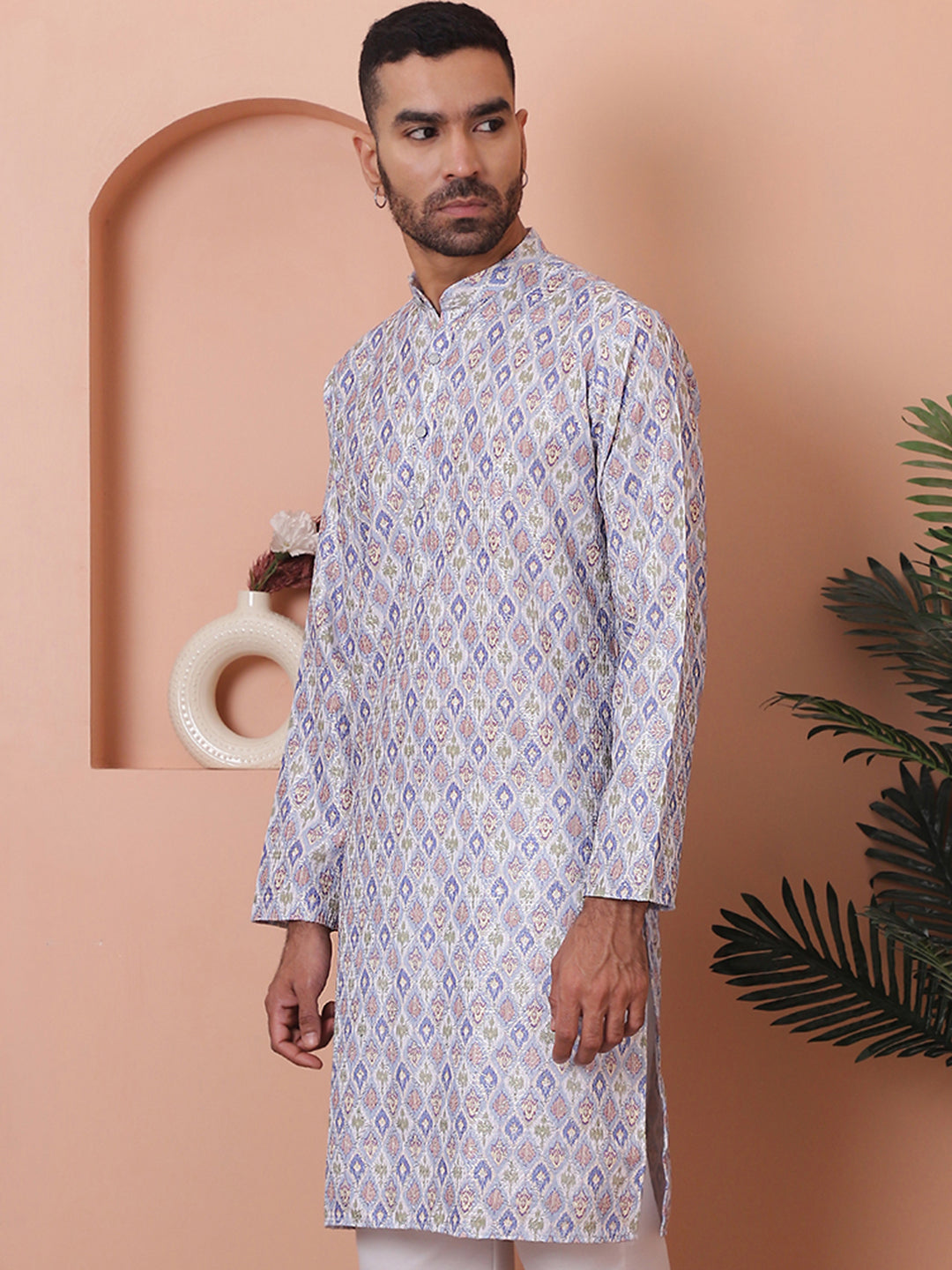 Men'S Printed And Embroidered Kurtas.