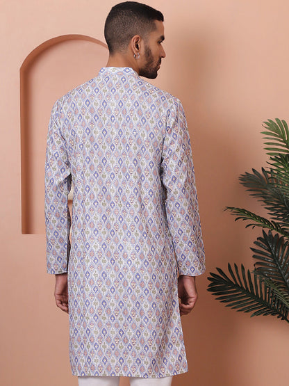 Men'S Printed And Embroidered Kurtas.