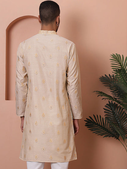 Men'S Foil Printed Kurtas.