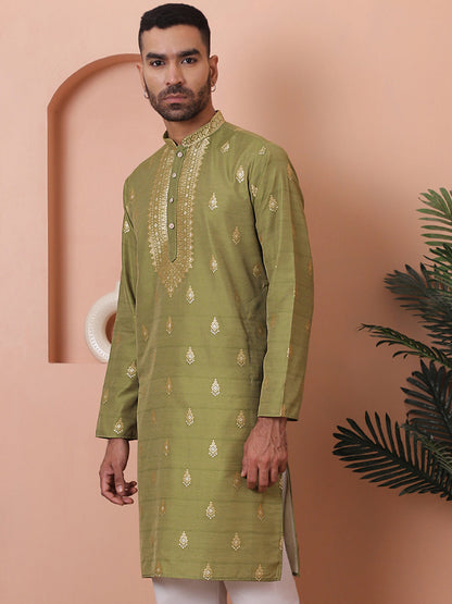 Men'S Foil Printed Kurtas.