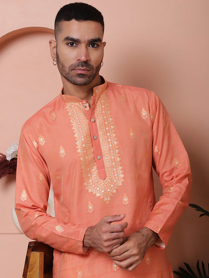Men'S Foil Printed Kurtas.