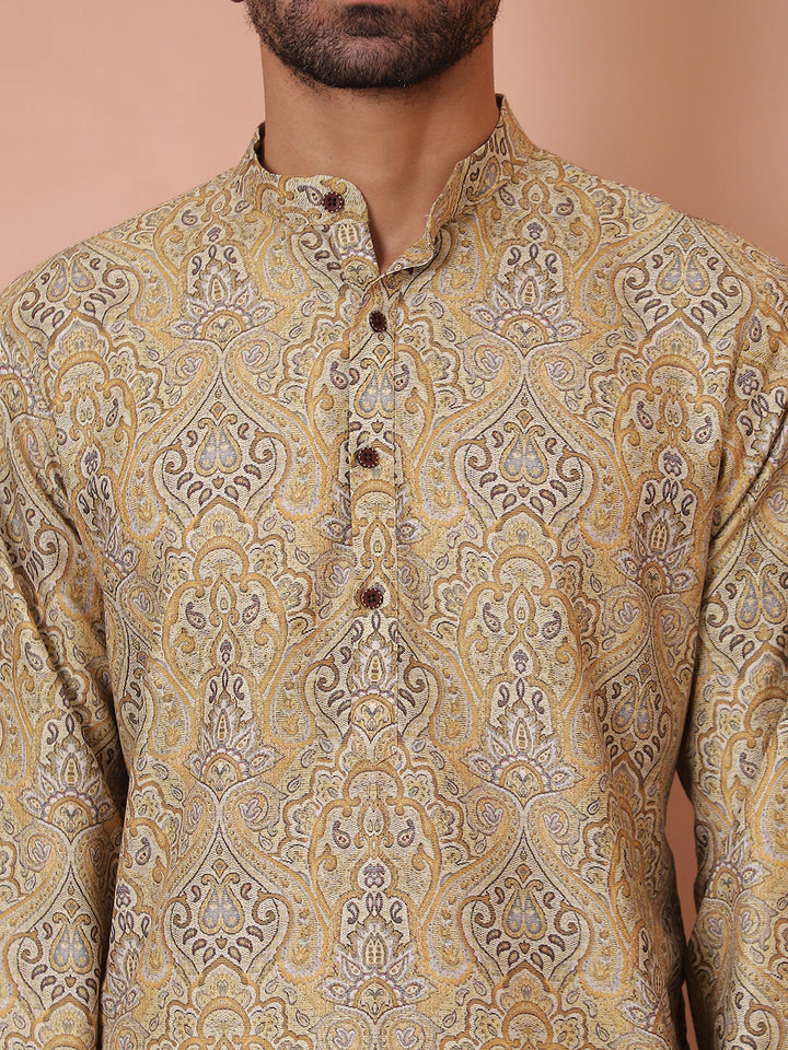 Men Printed Cotton Kurtas.
