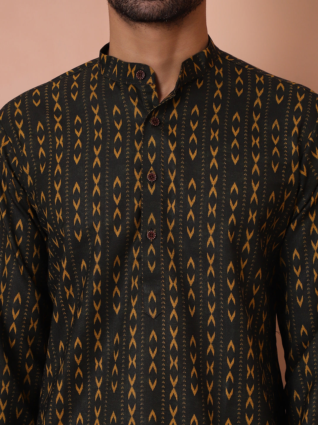 Men Printed Cotton Kurtas.