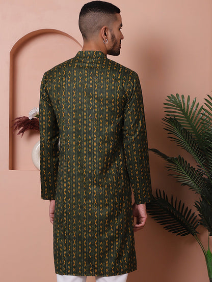 Men Printed Cotton Kurtas.