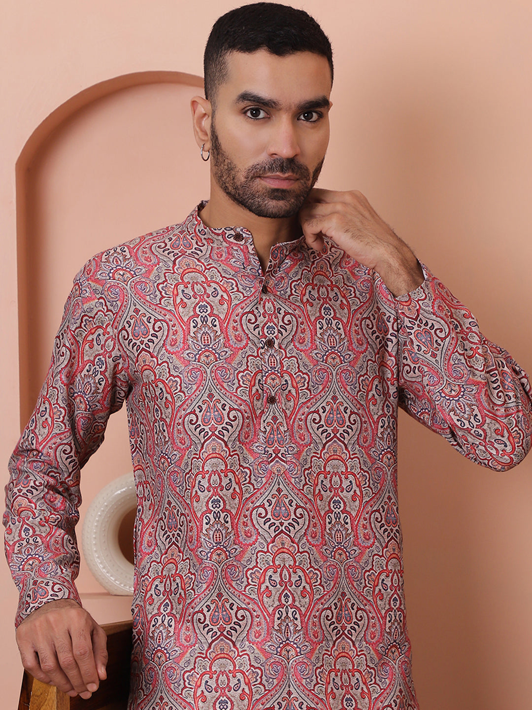 Men Printed Cotton Kurtas.