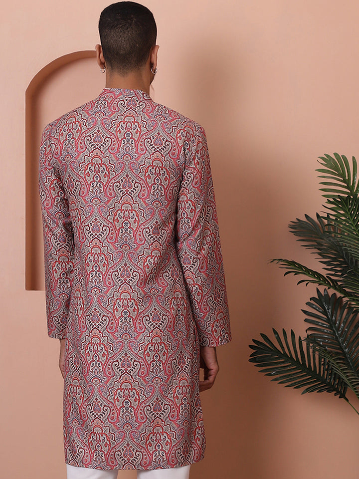 Men Printed Cotton Kurtas.