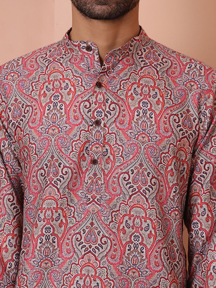 Men Printed Cotton Kurtas.