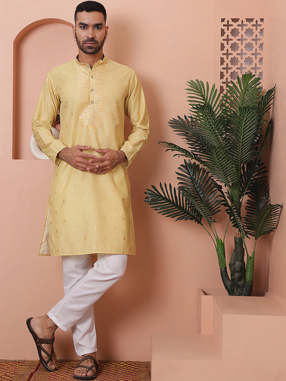 Men'S Foil Printed Kurtas.