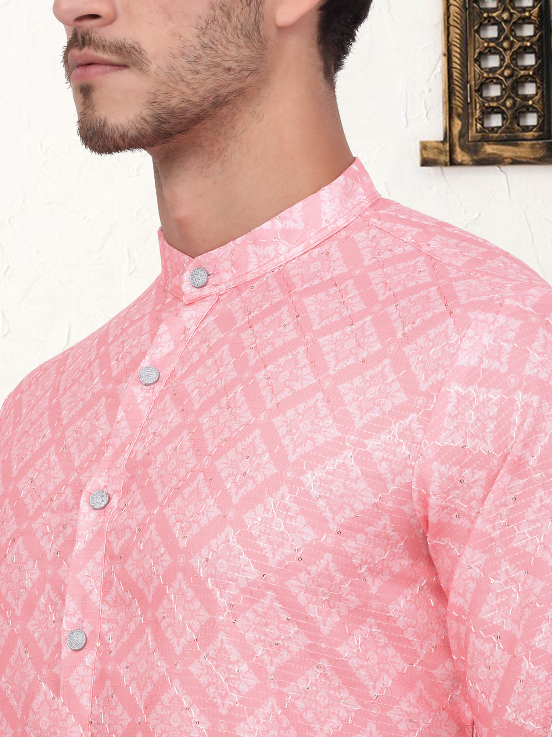Men'S Ombre Pure Cotton Straight Kurta