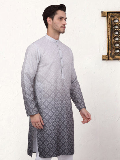 Men'S Ombre Pure Cotton Straight Kurta