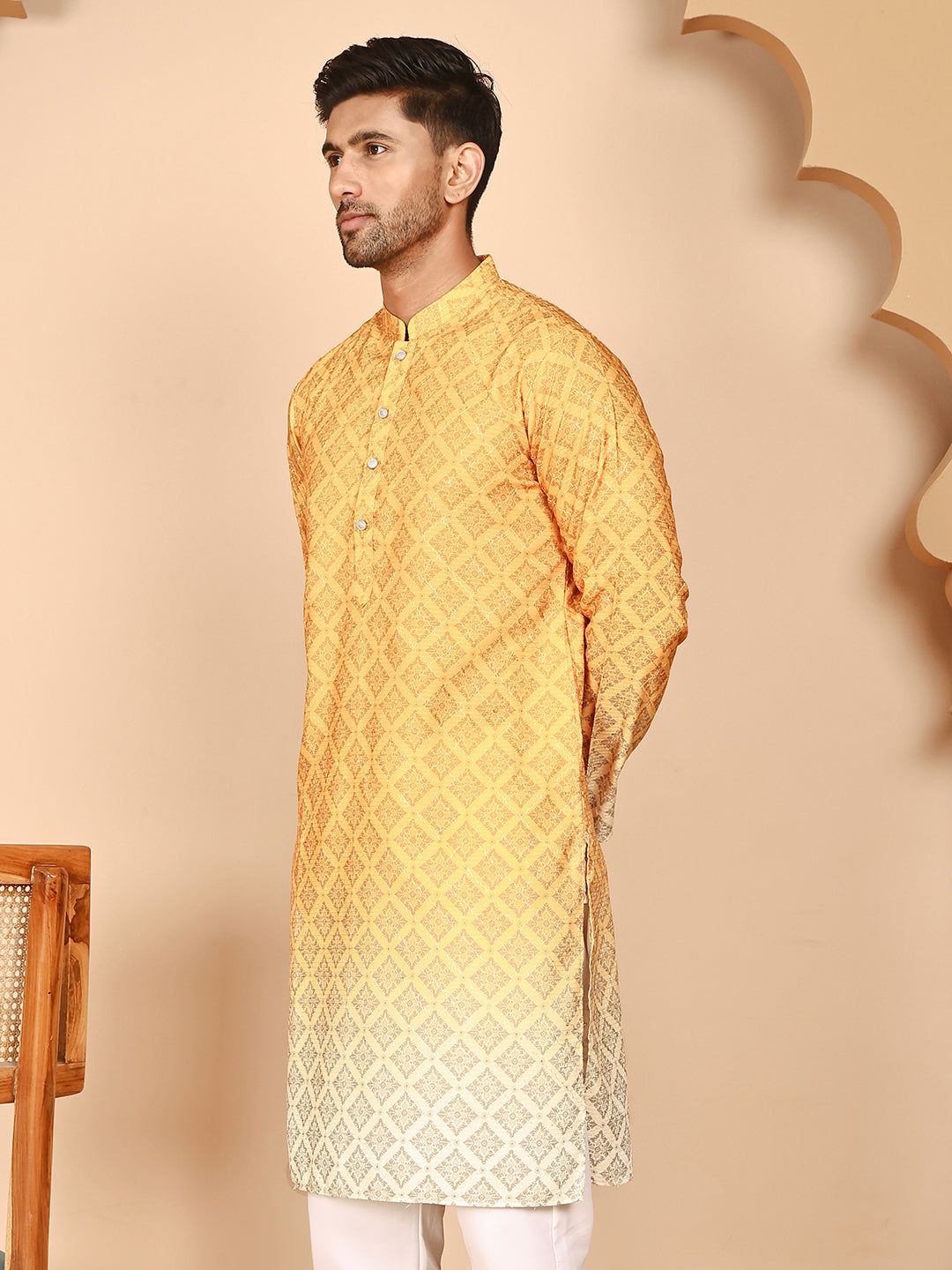 Ombre Printed Kurtas For Men
