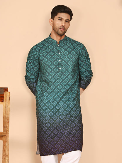 Ombre Printed Kurtas For Men