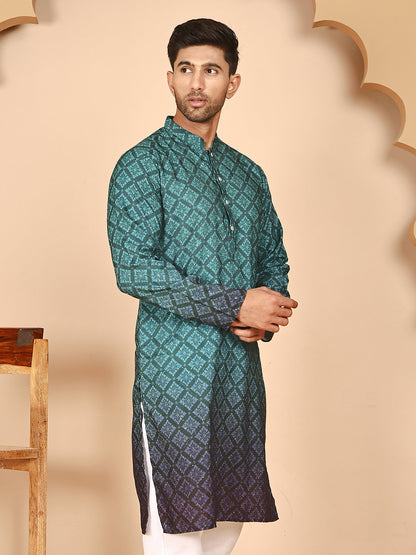 Ombre Printed Kurtas For Men